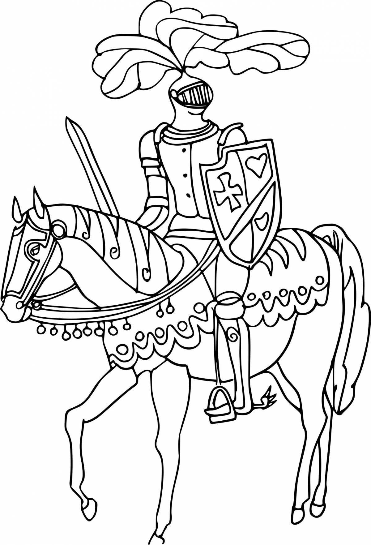 Galant coloring knight in armor