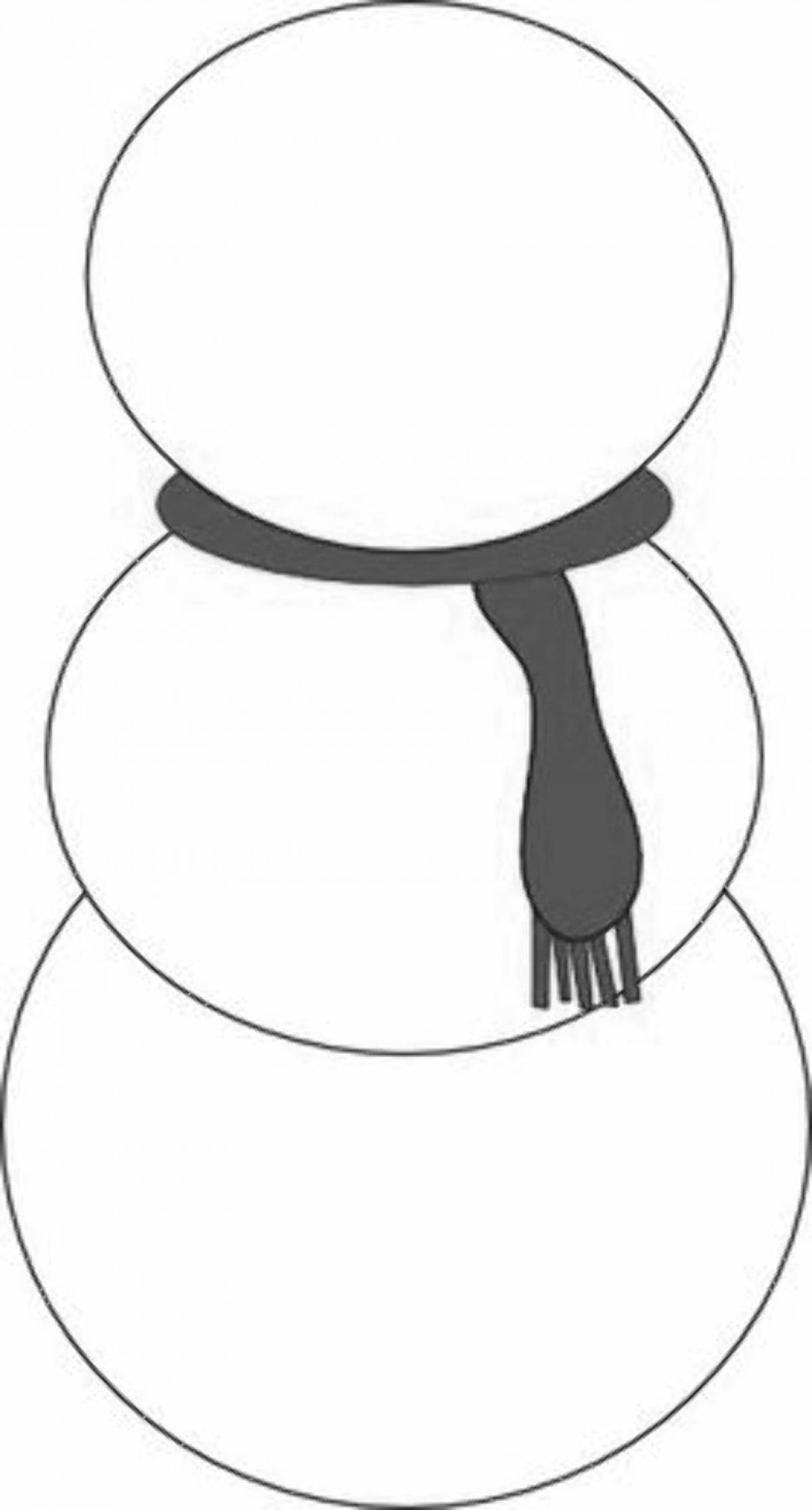 Восхитительная раскраска снеговик без носа
