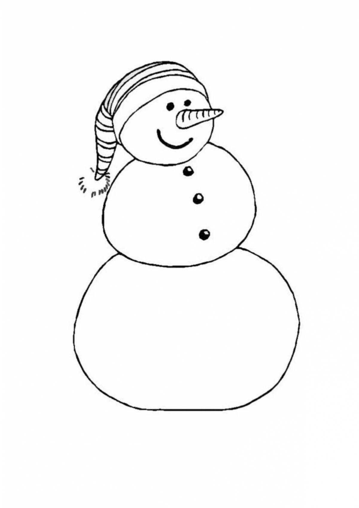 Grinning snowman without nose
