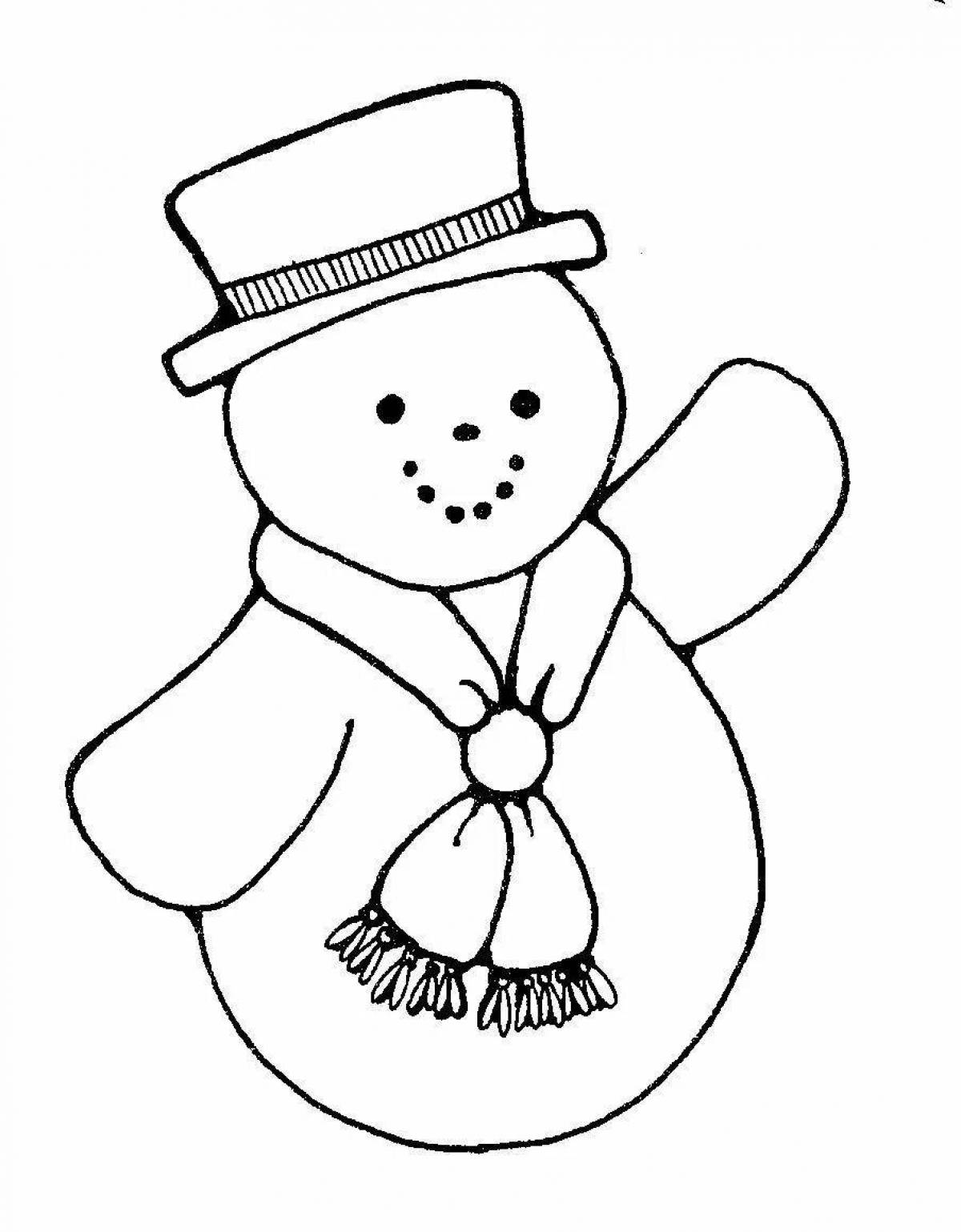 Dazzling coloring snowman without a nose