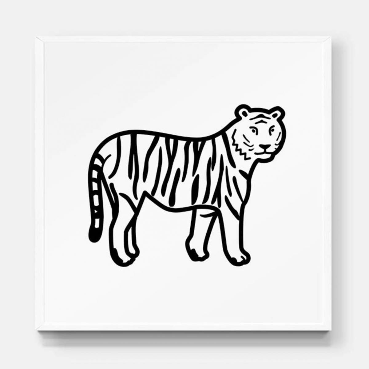 Элегантная раскраска тигр без полос