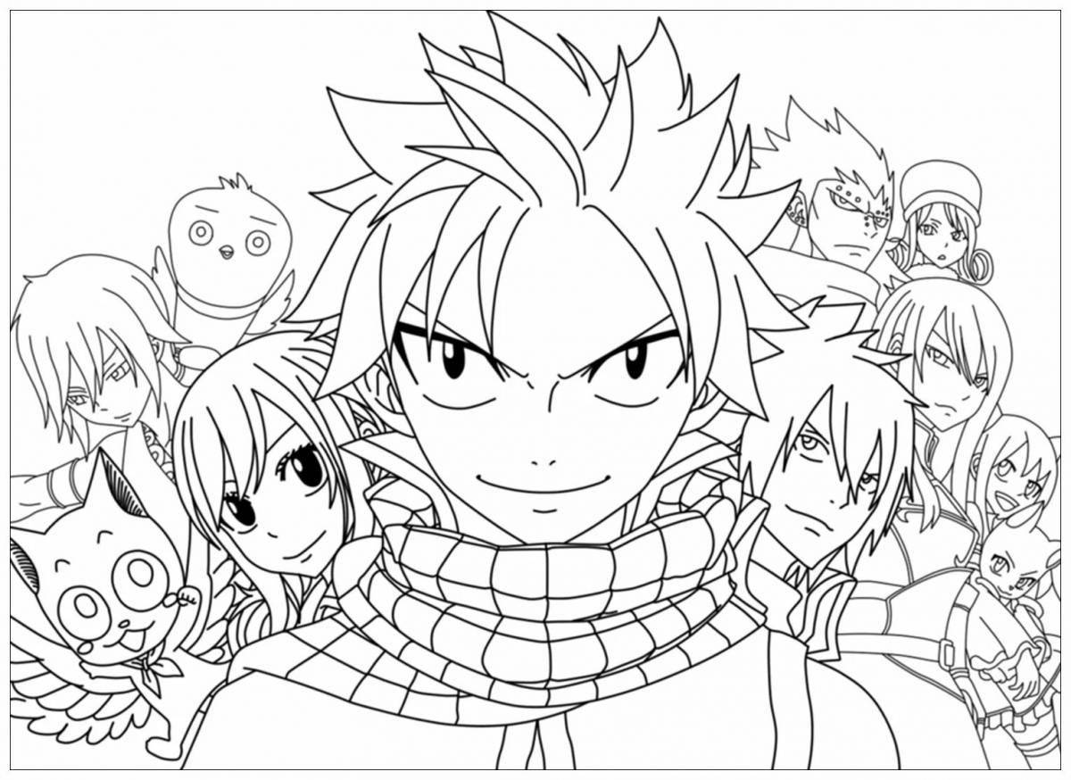 Anime fairy tail refreshing coloring book