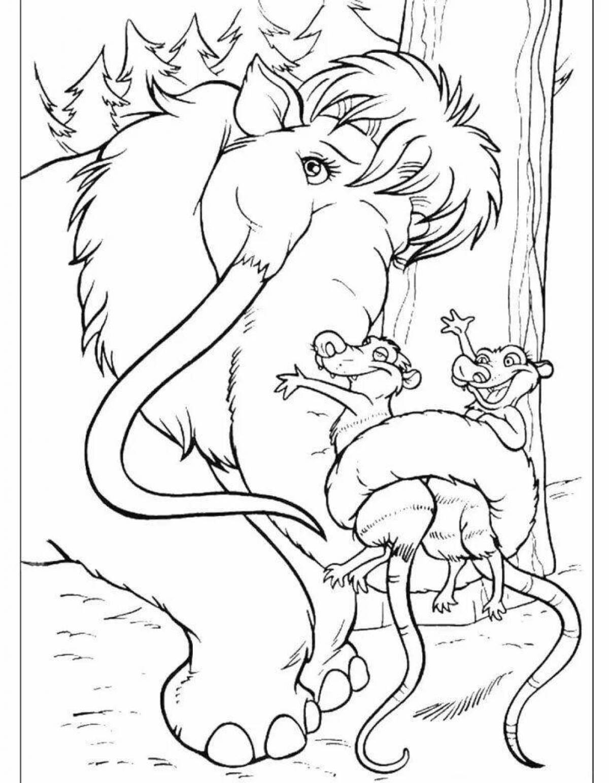 Splendid ice age 4 coloring page
