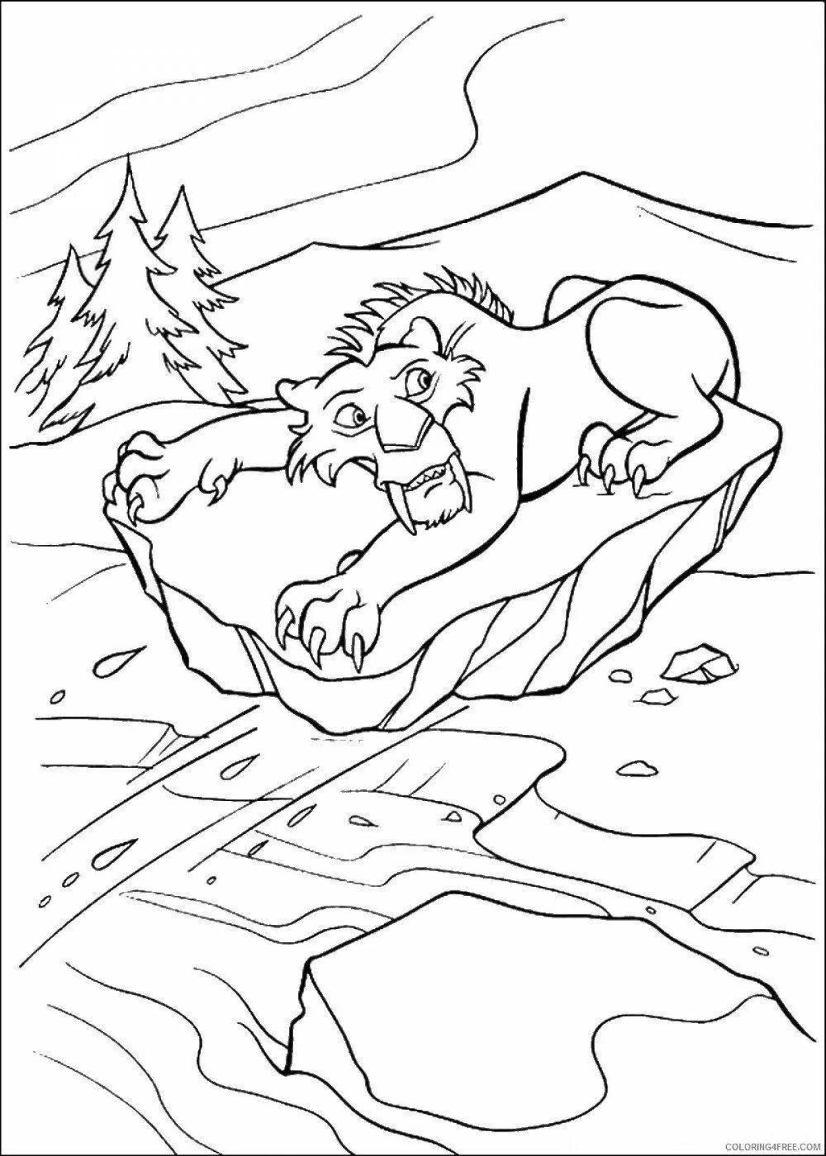 Marvelous ice age 4 coloring page