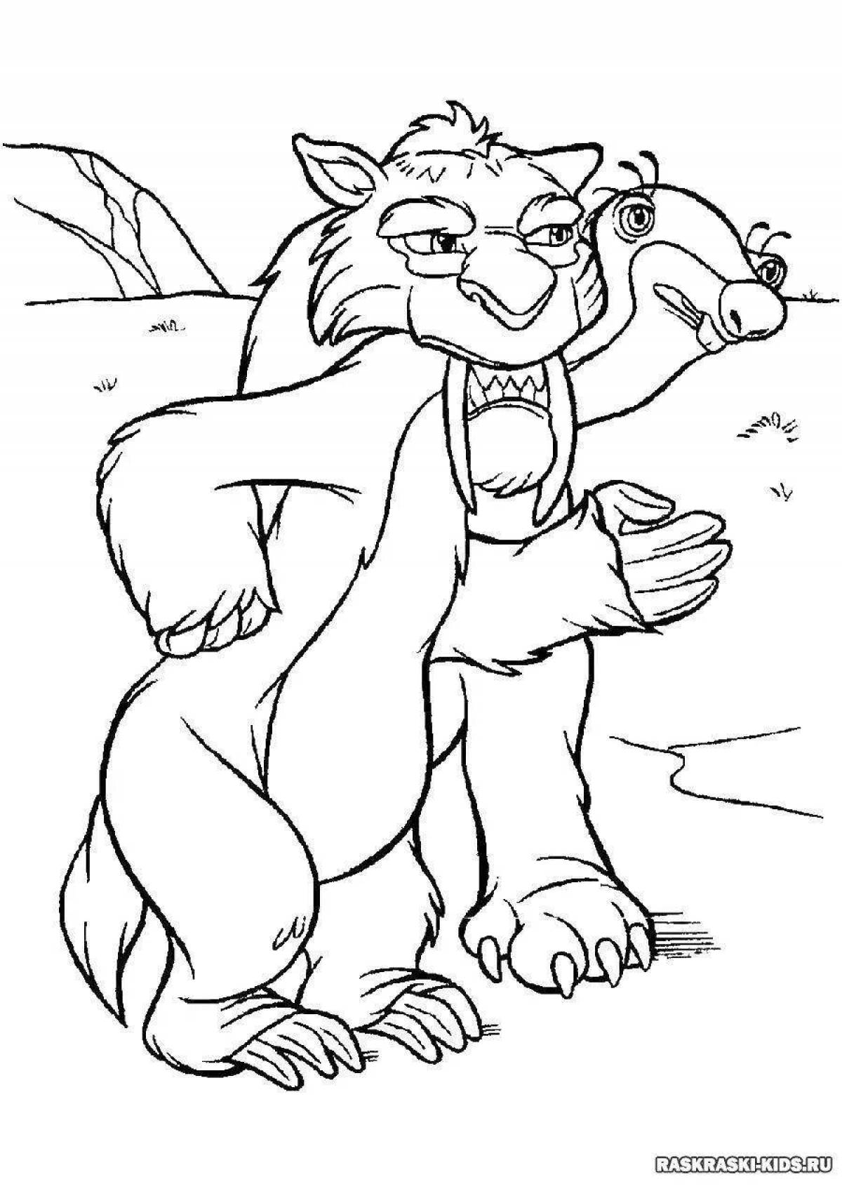 Coloring lovely ice age 4