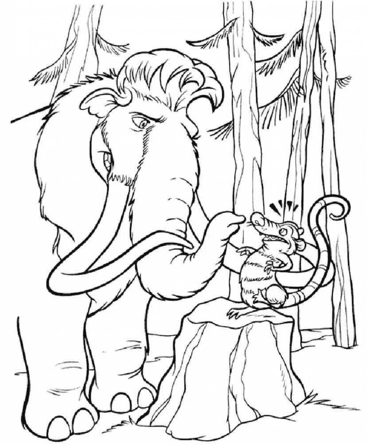 Ice age 4 animated coloring page