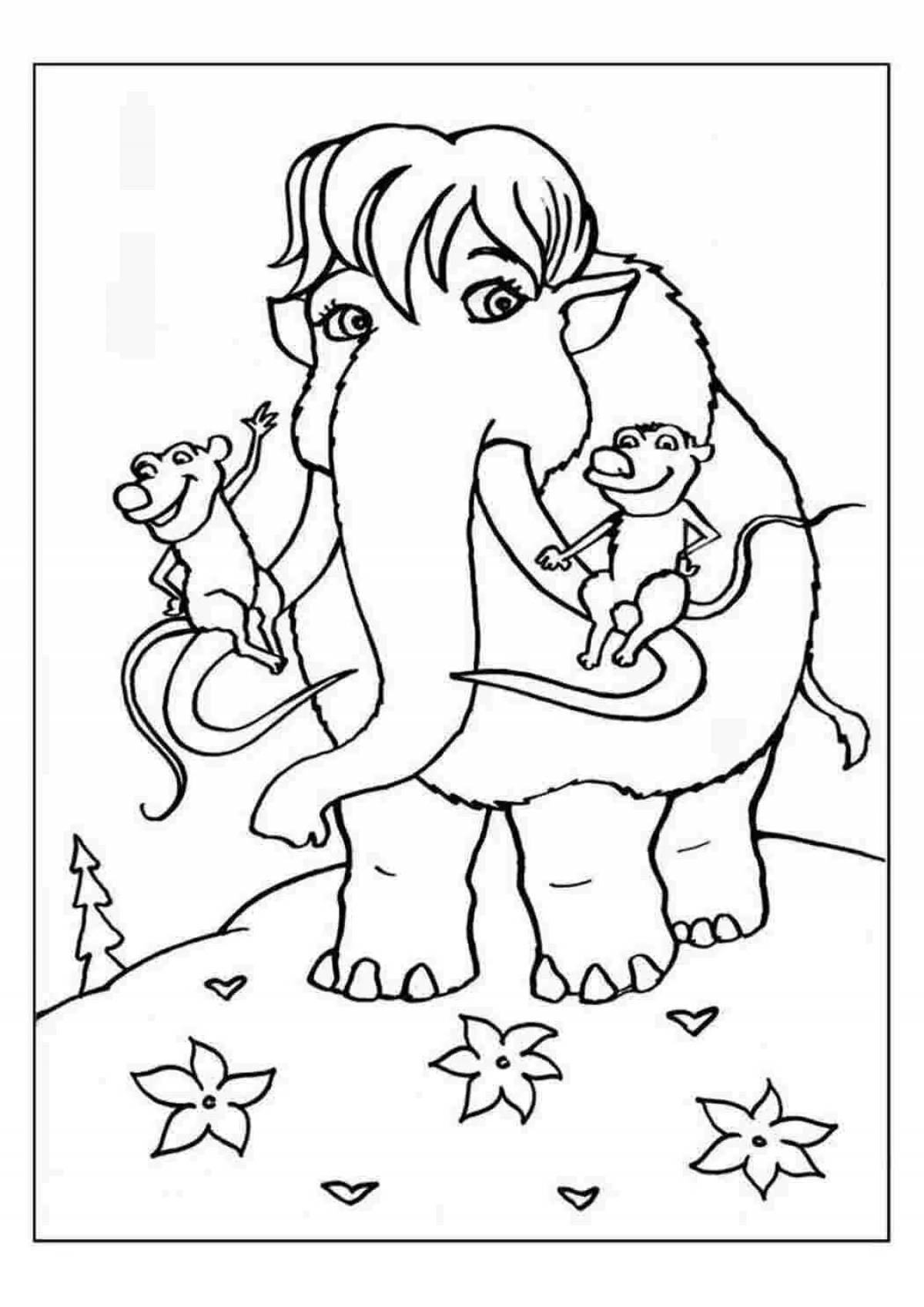 Vivacious ice age 4 coloring page