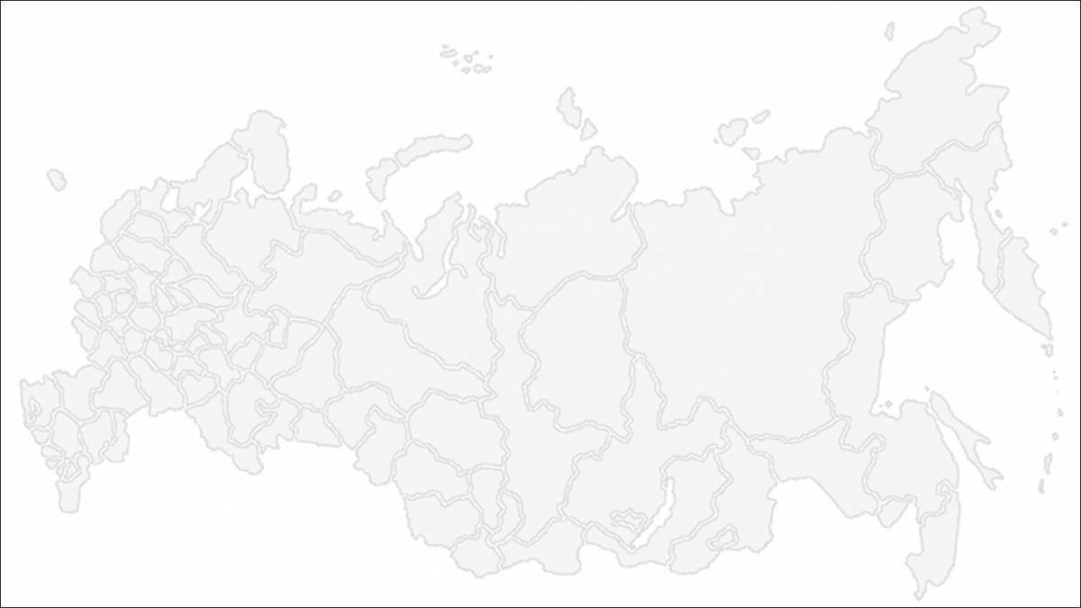 Карта РФ на белом фоне