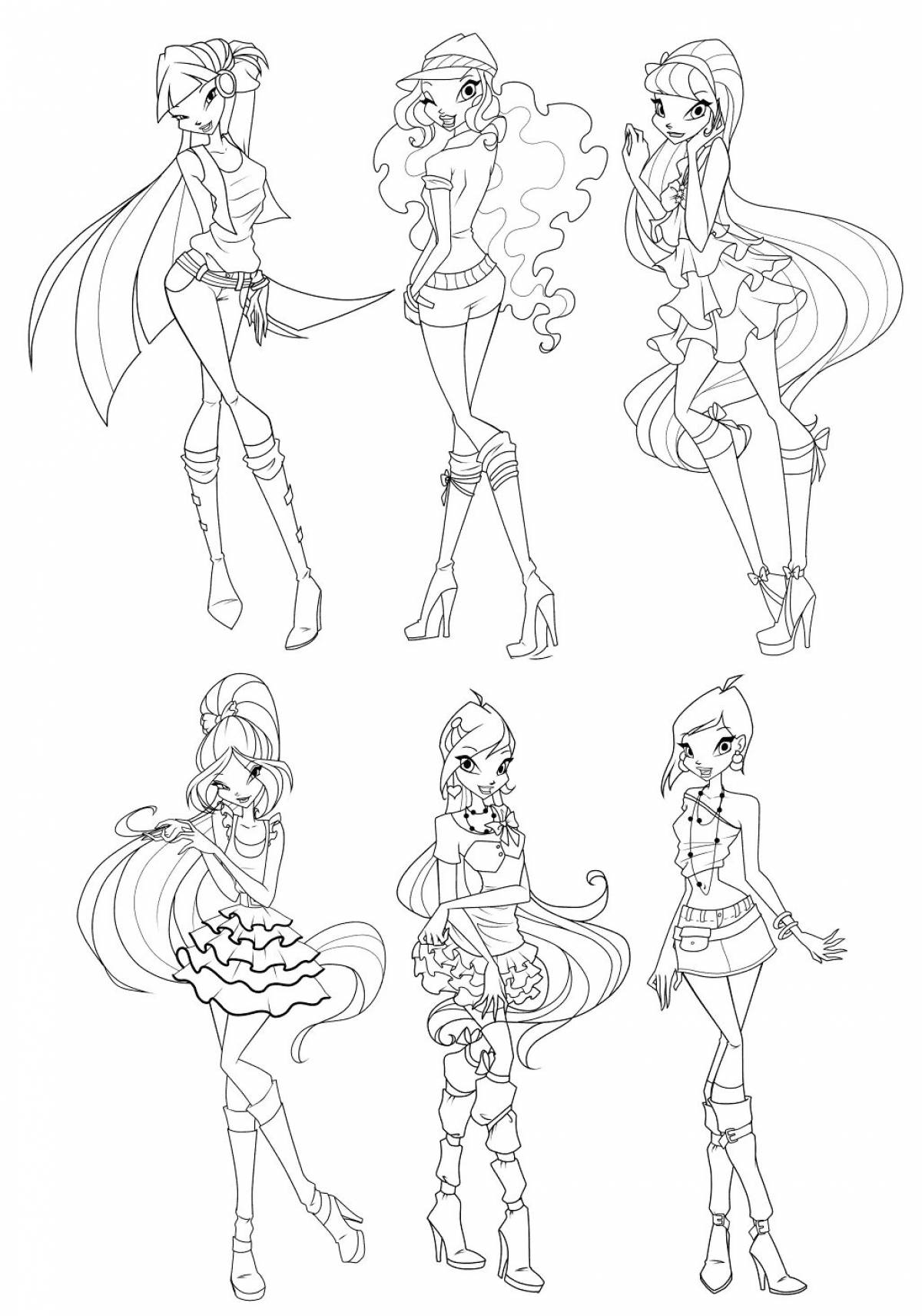 Animated winx coloring book season 1