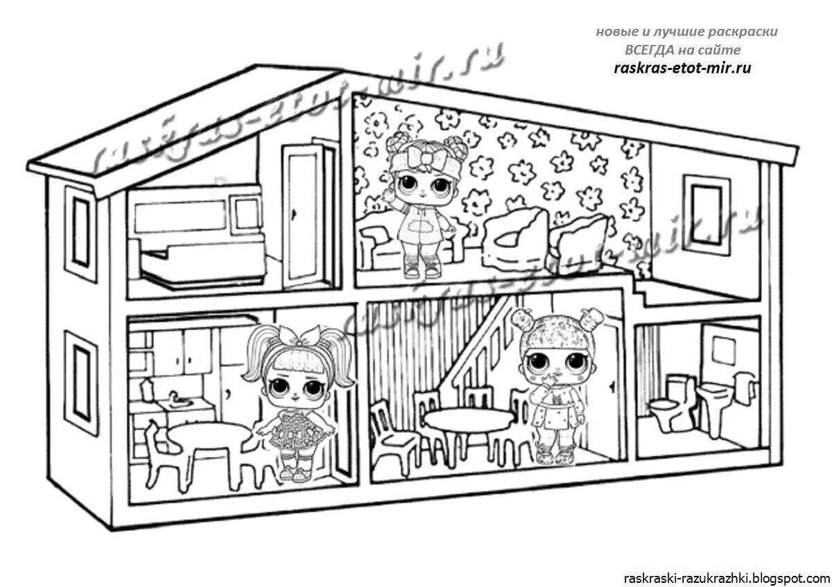 Ami's gorgeous furniture house coloring page