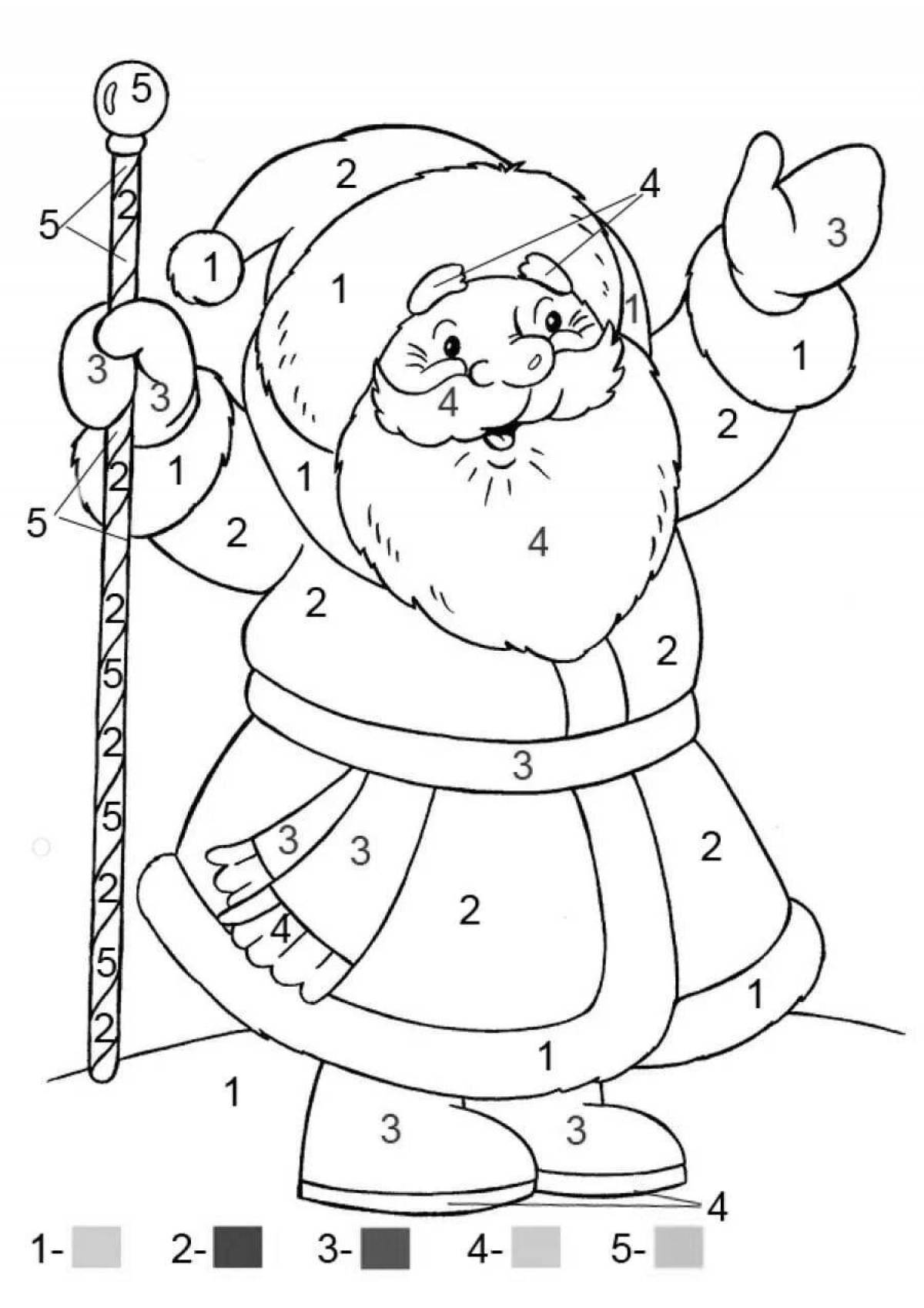 Glowing snow maiden coloring by numbers