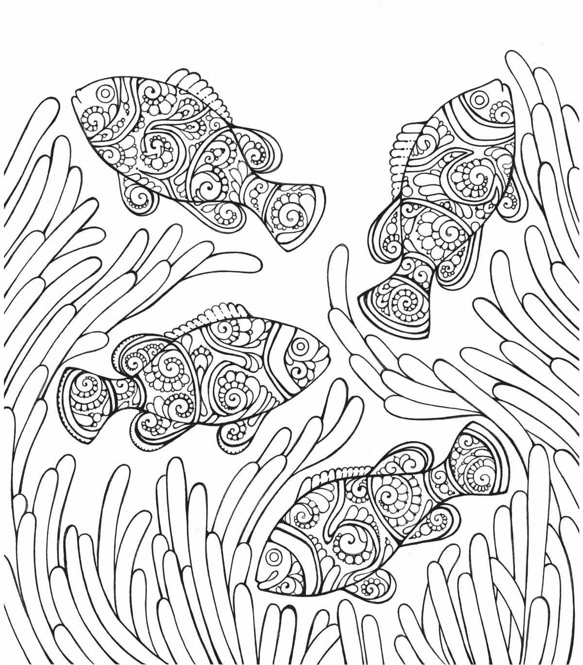 Amazing coloring book antistress black pen