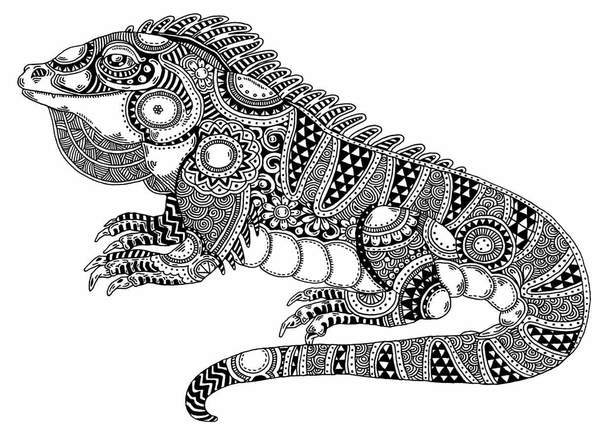 Beautiful coloring antistress black pen