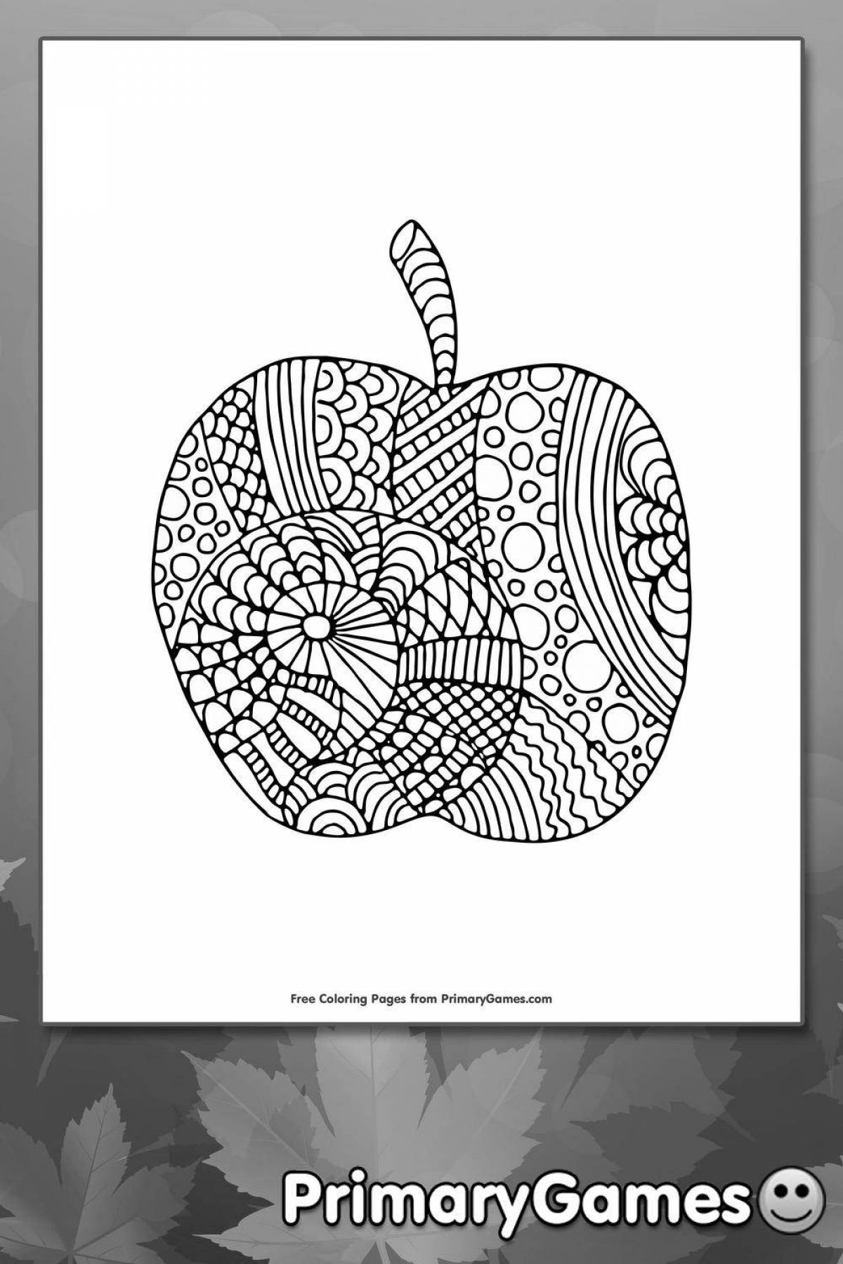 Jubilant coloring page anti-stress black pen