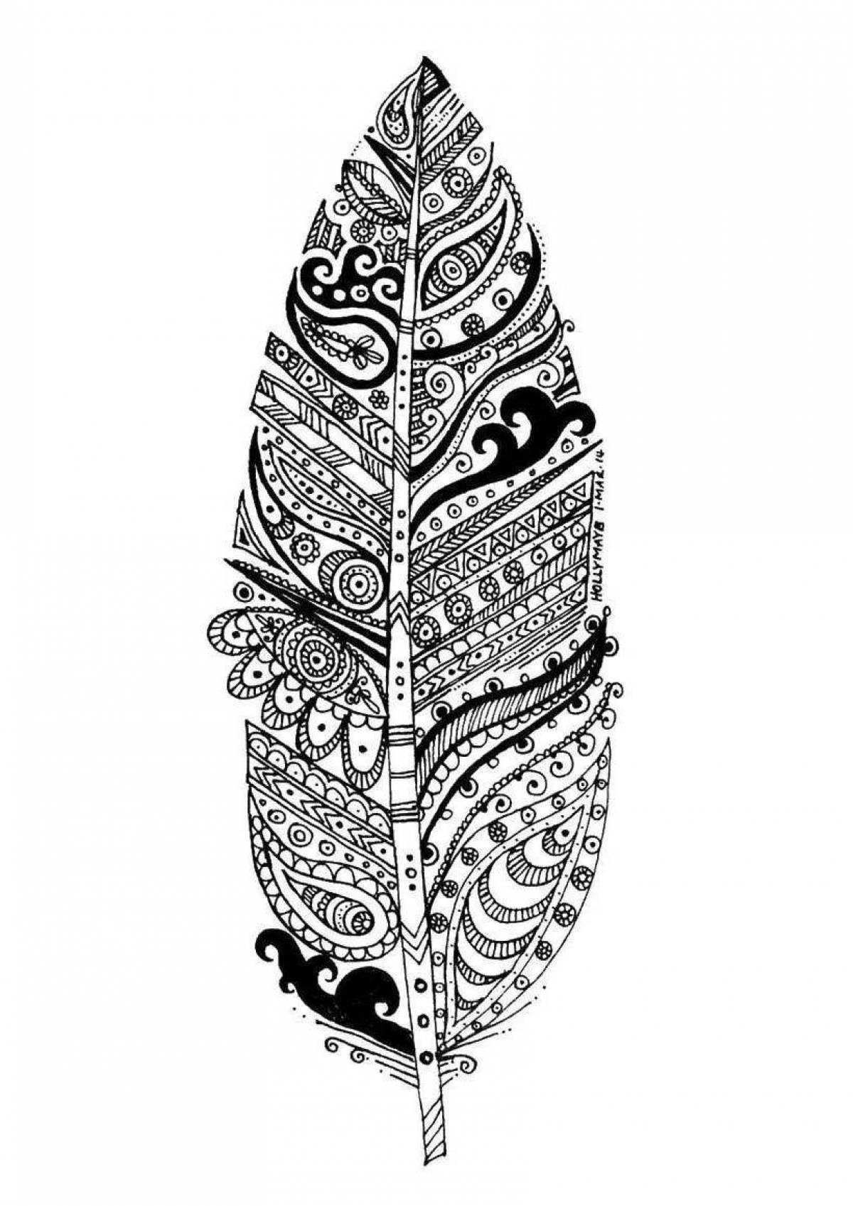 Playful coloring antistress black pen