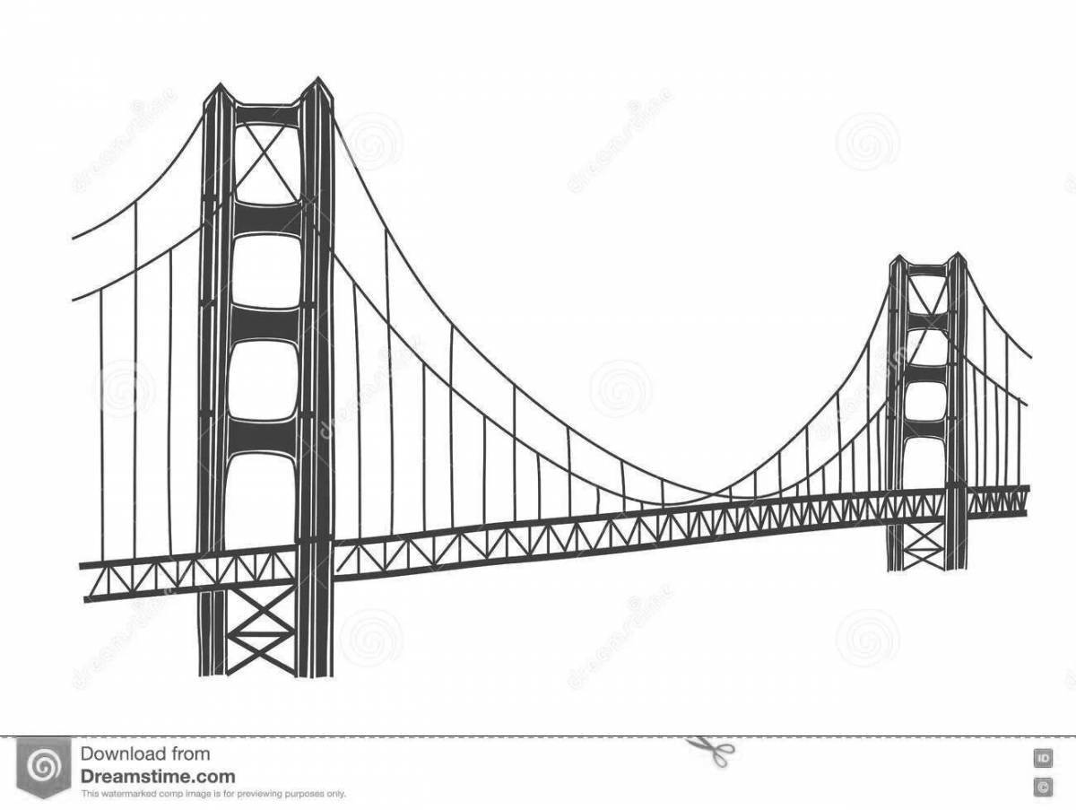 Golden Gate Bridge majestic coloring