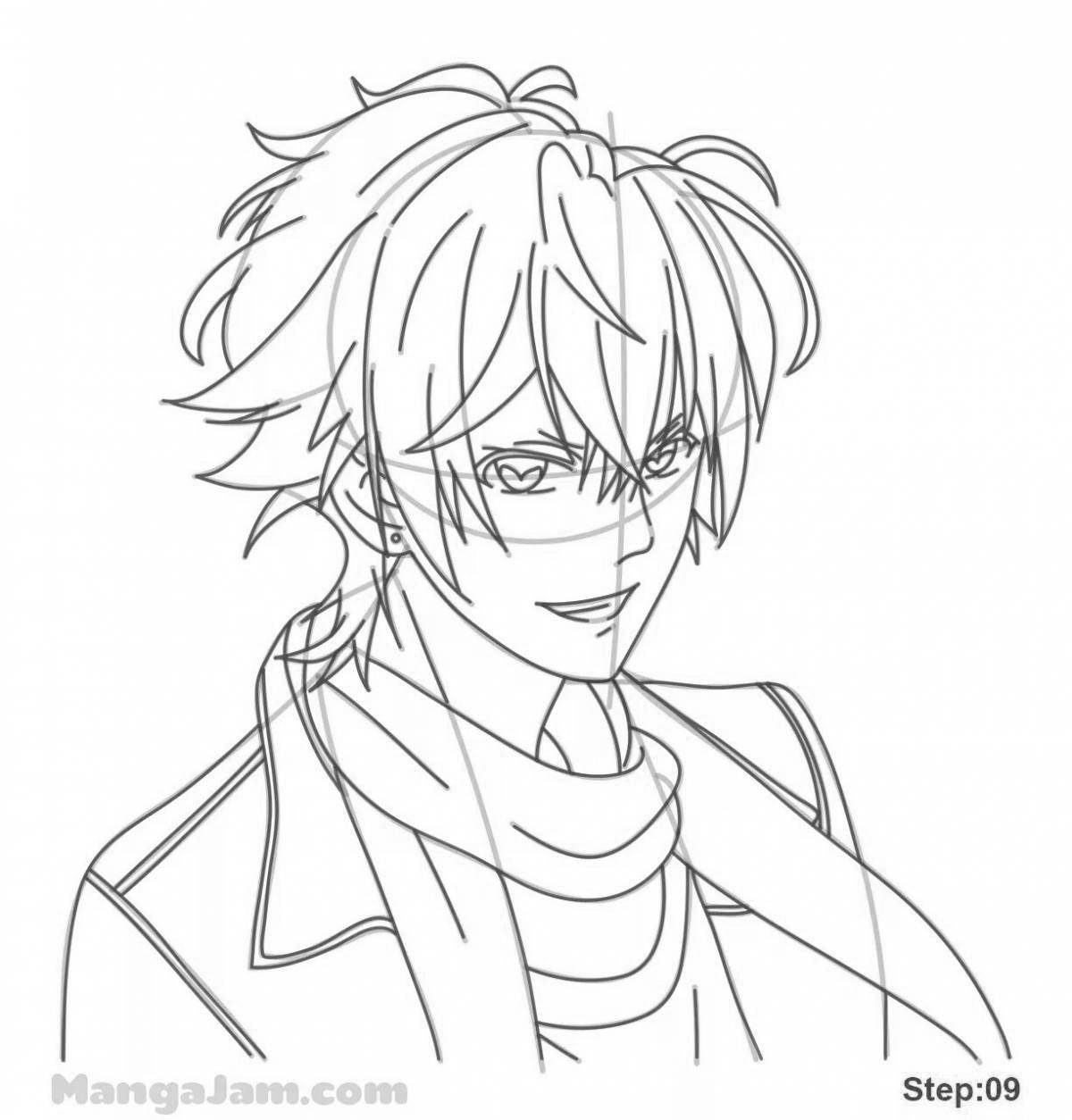 Genshin impact ayato animated coloring book