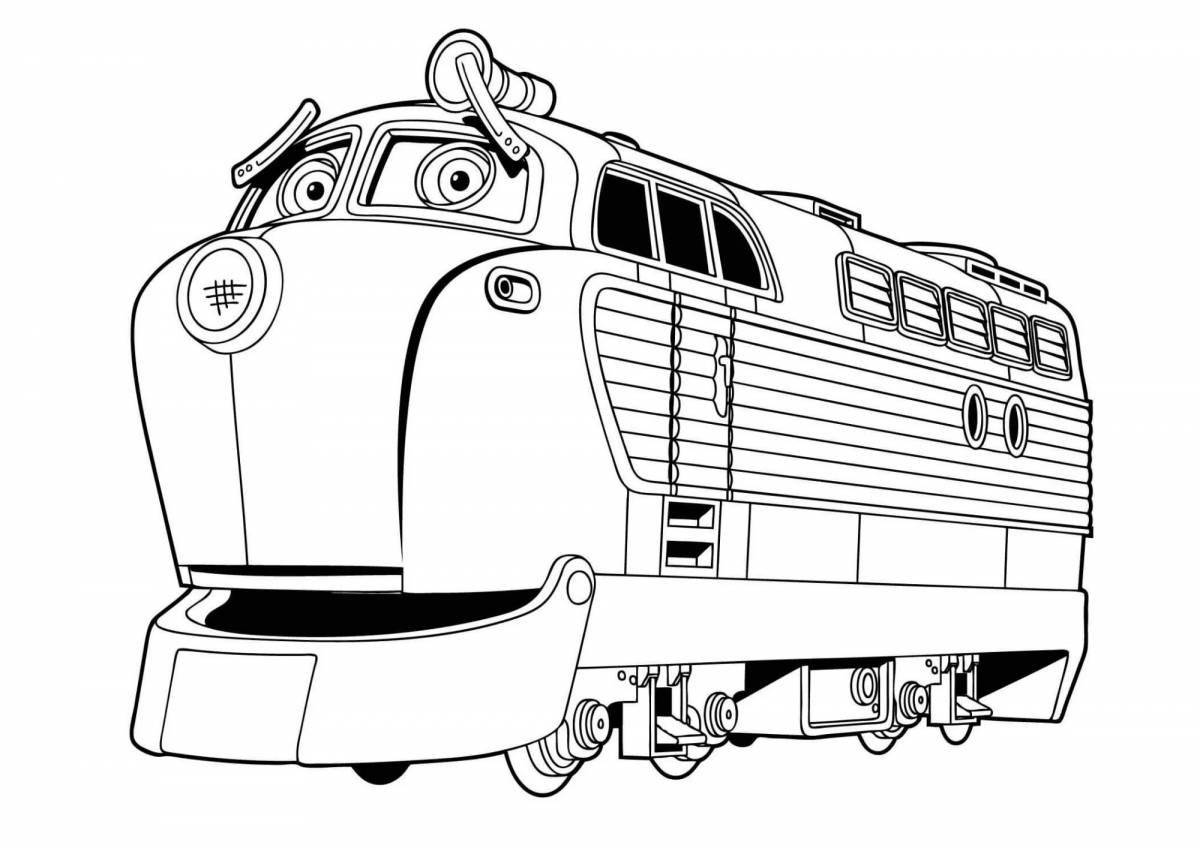 Красочный мультфильм про поезд
