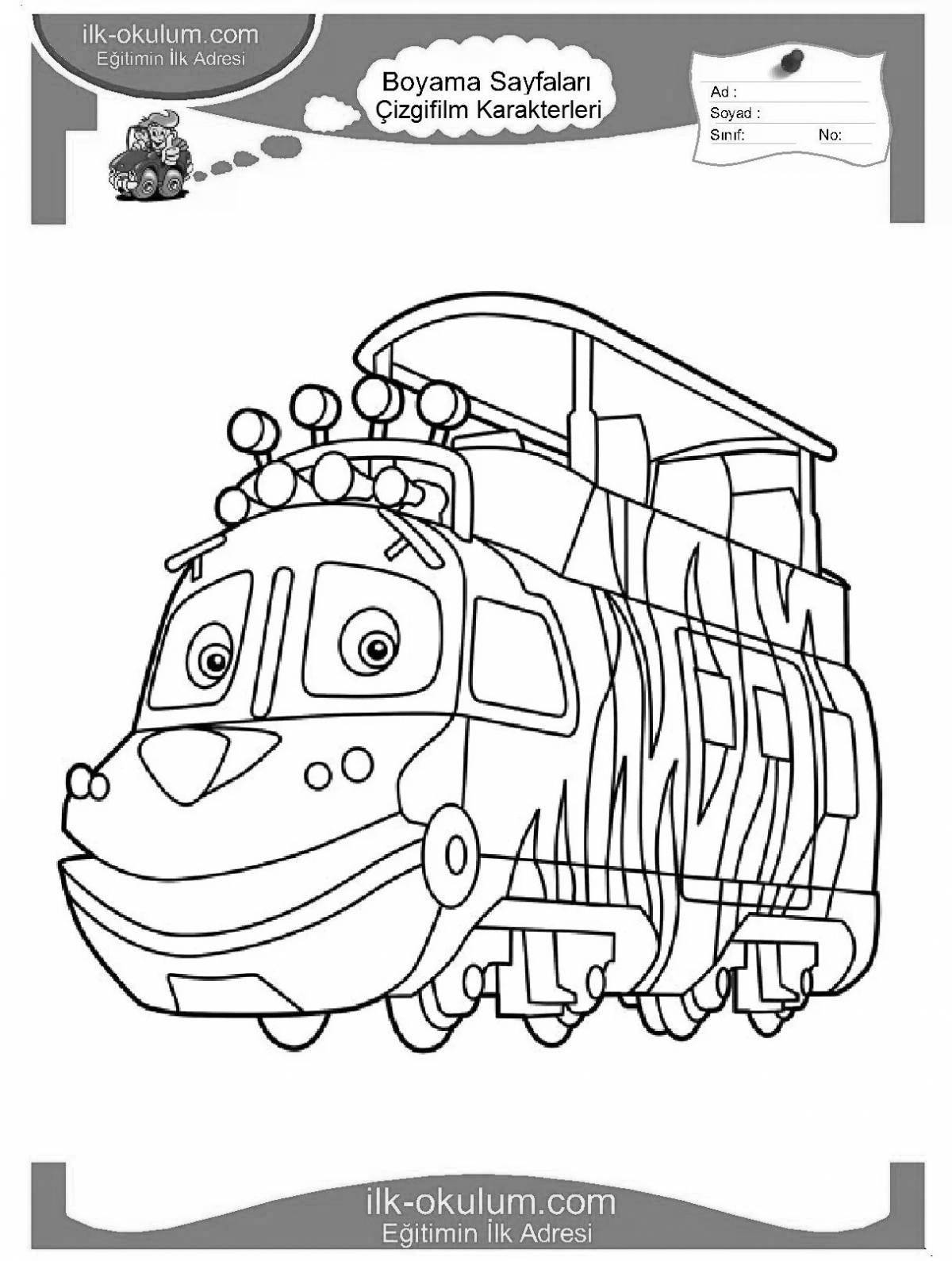 Animated train cartoon