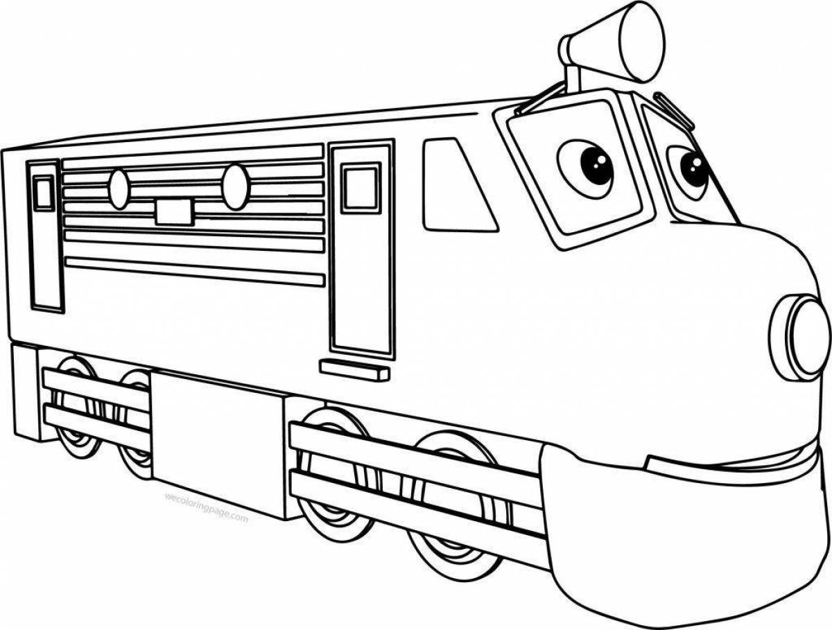 Fascinating train cartoon