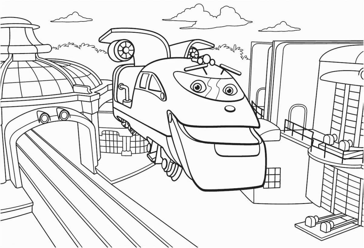 Attractive train cartoon