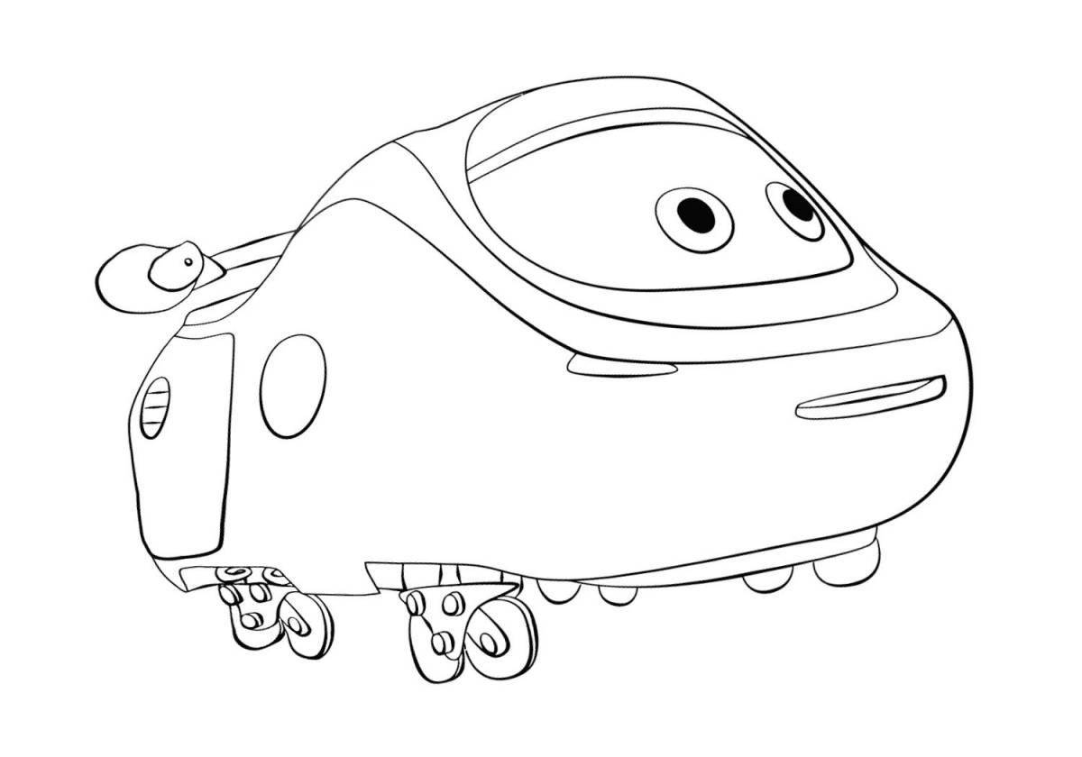 Exquisite train cartoon