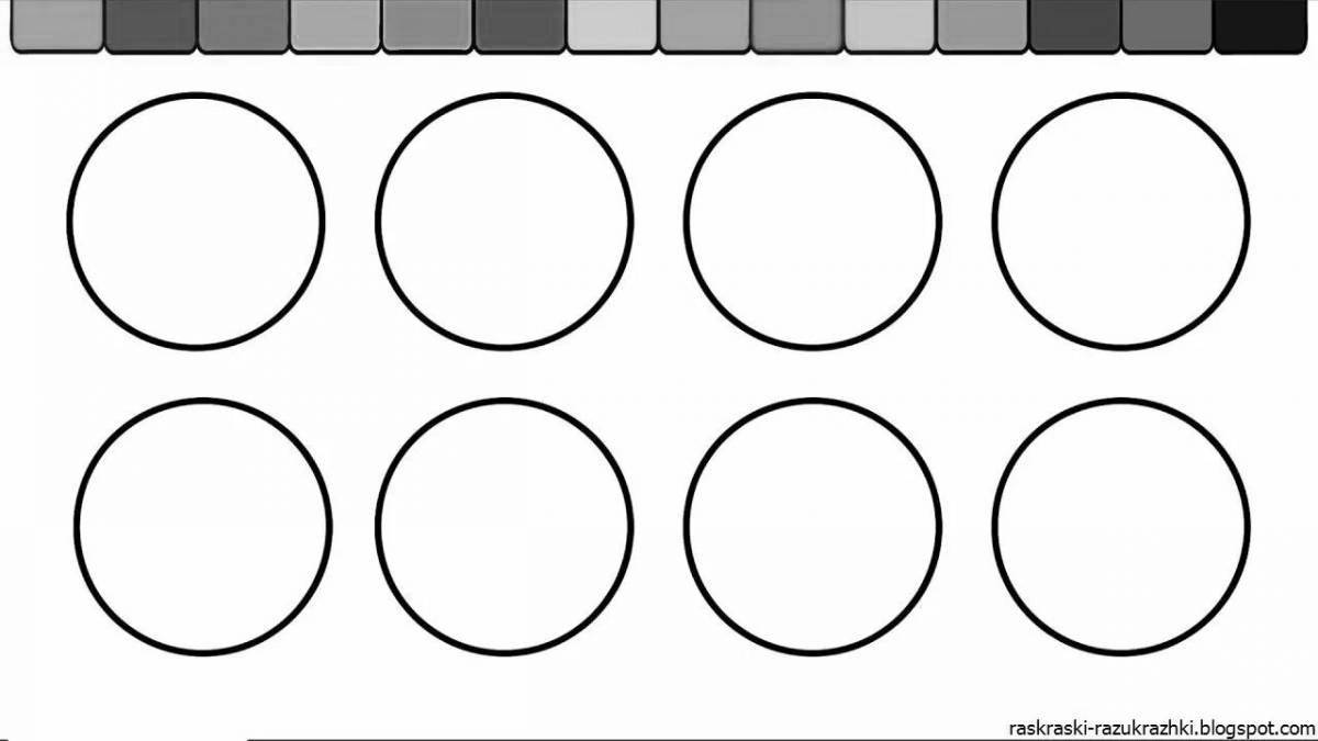 Coloring page amazing circle and square