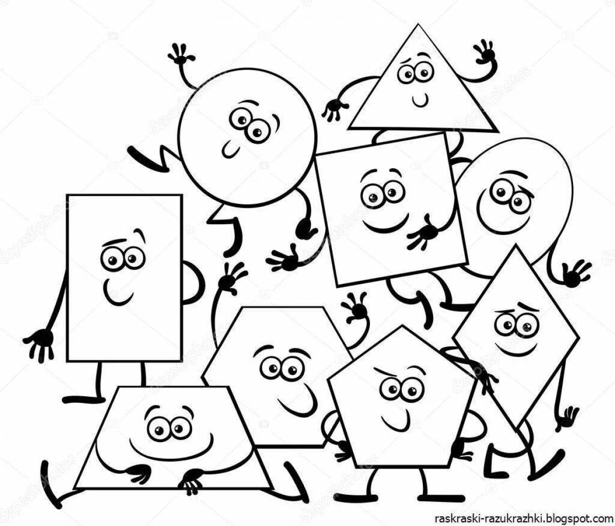 Photo Attractive circle and square coloring book