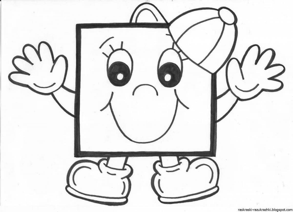 Photo Animated circle and square coloring book