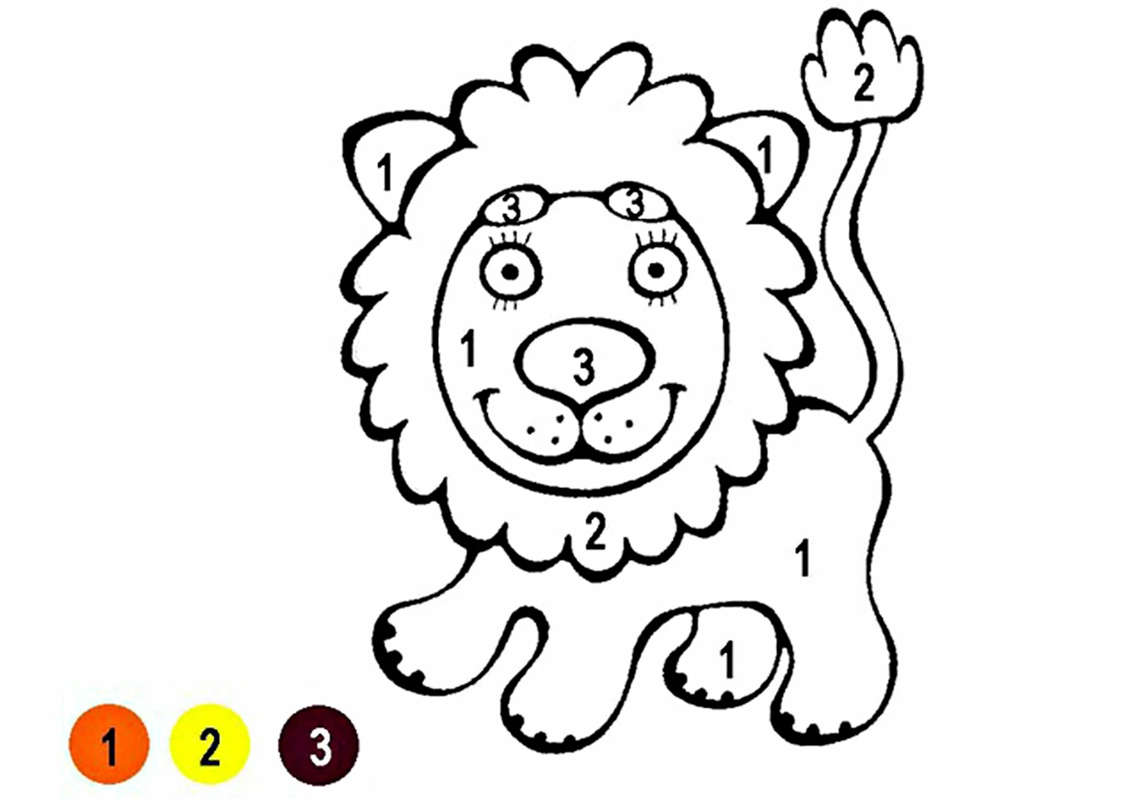 Color-explosive coloring page small in numbers
