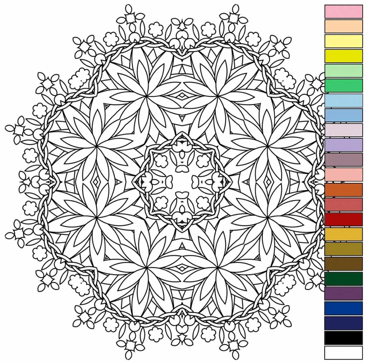 By numbers mandala #5