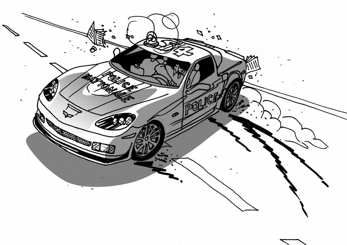 Dazzling coloring page need for speed