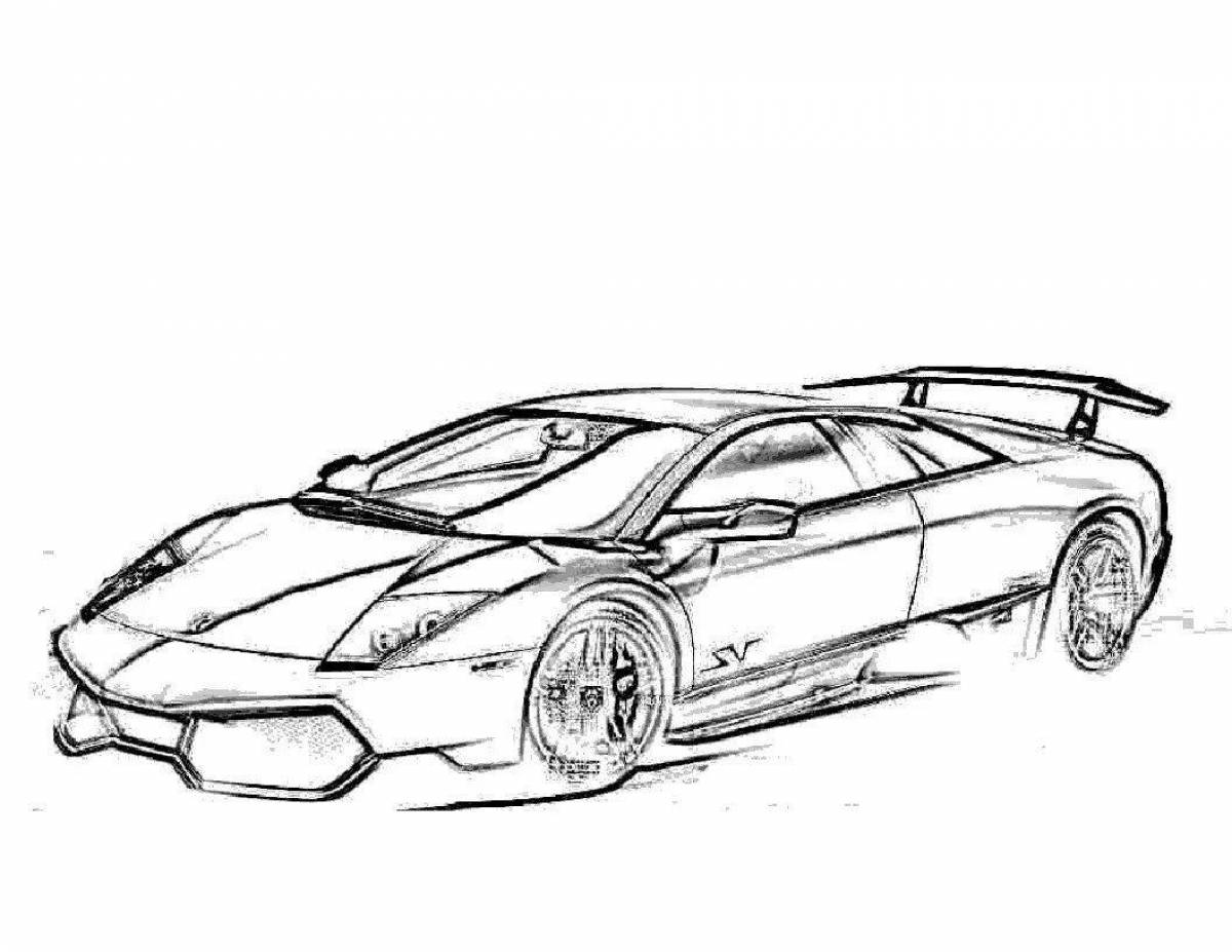 Joyful need for speed coloring page
