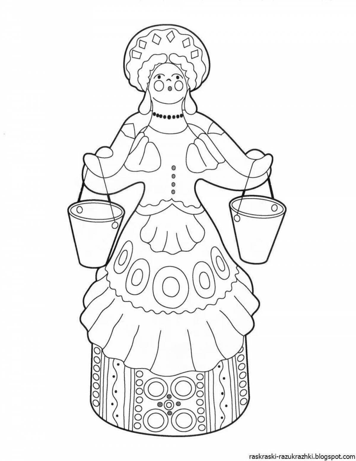 Coloring page wonderful Russian folk crafts