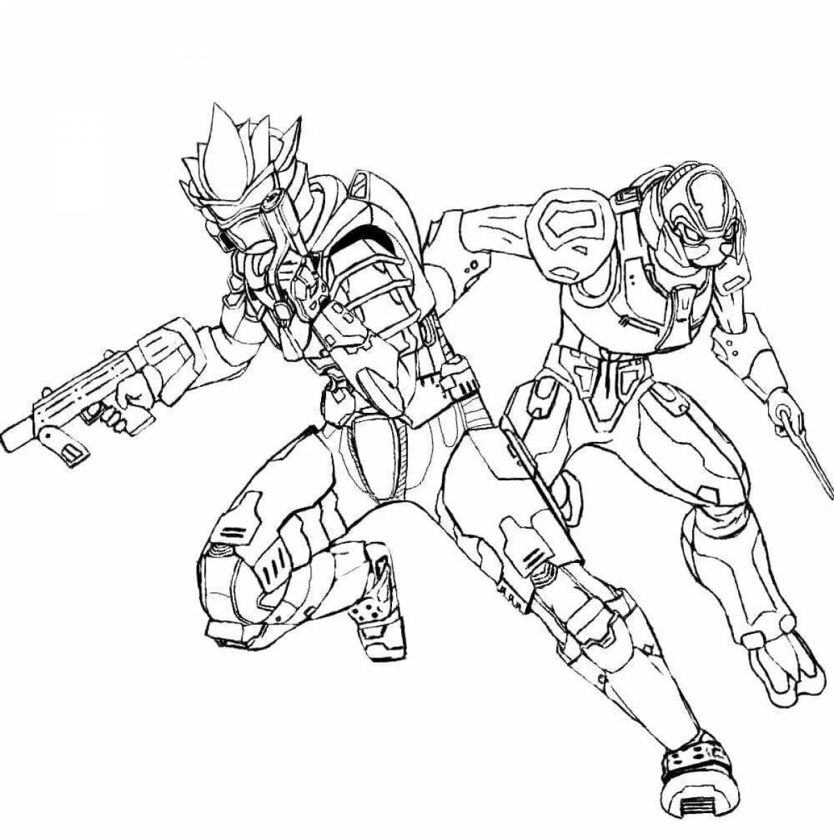 Adrenaline shooter coloring pages for boys