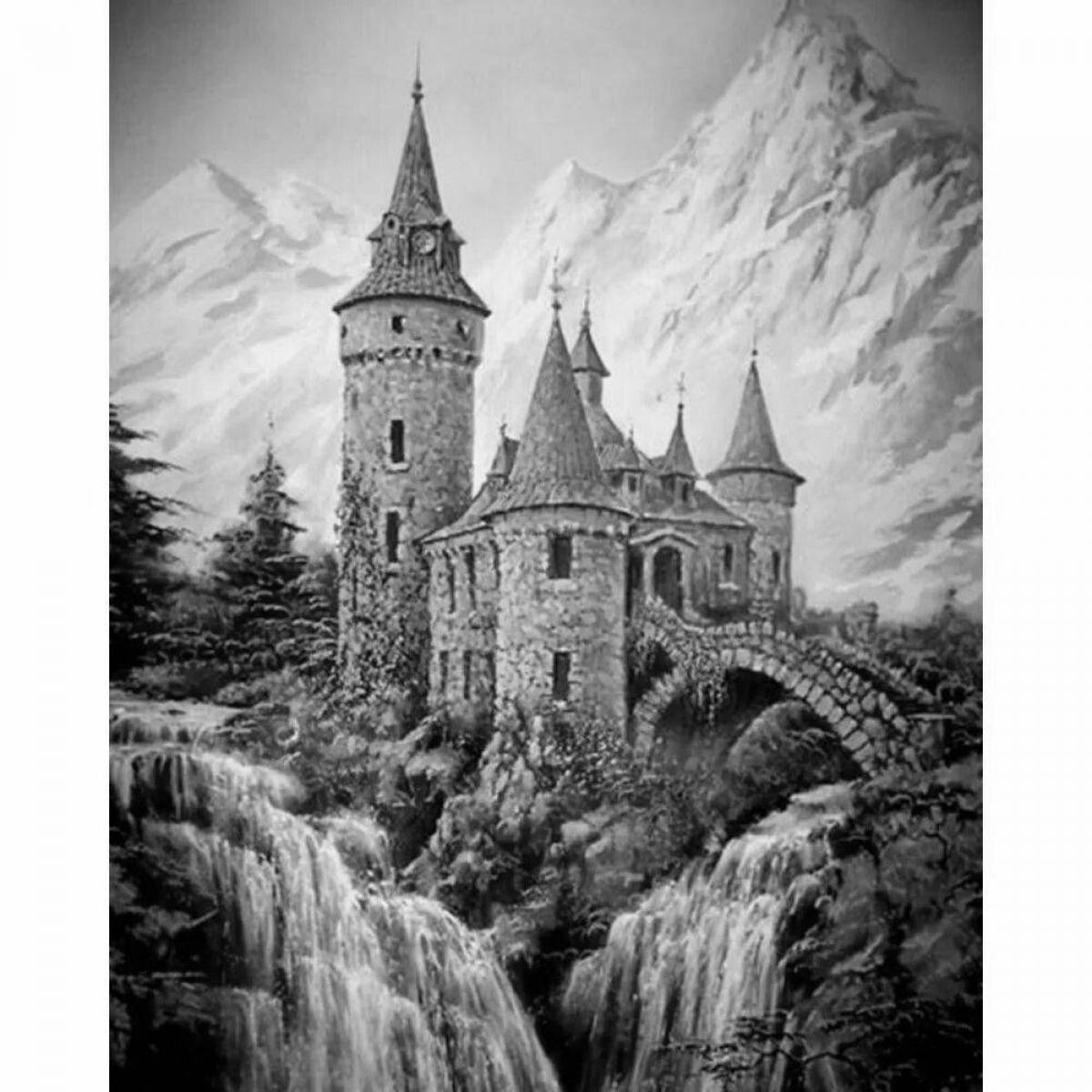 Фото Великий замок раскраски по номерам