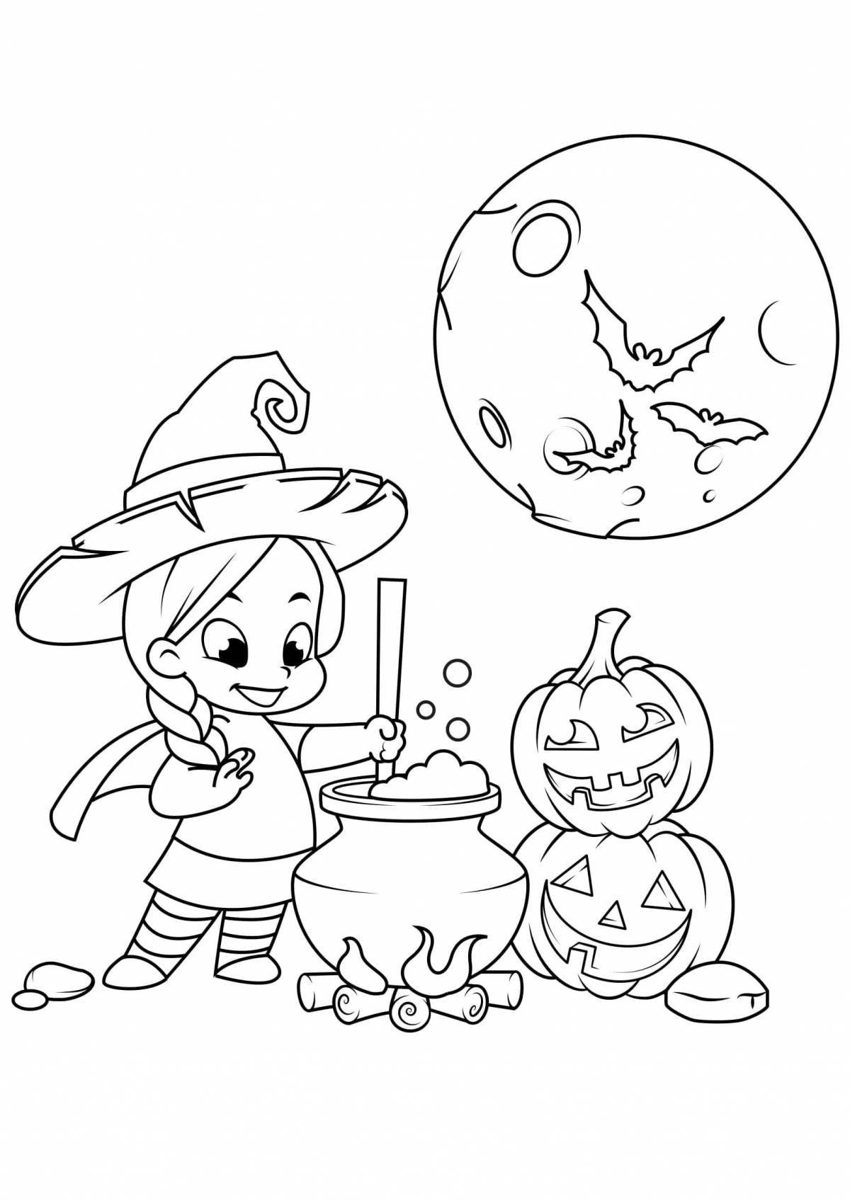 Dazzling aya and witch coloring book