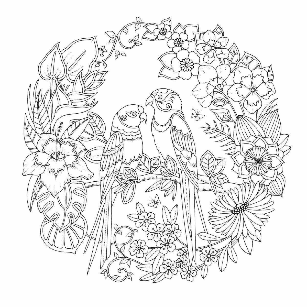 Inviting coloring book magic garden antistress