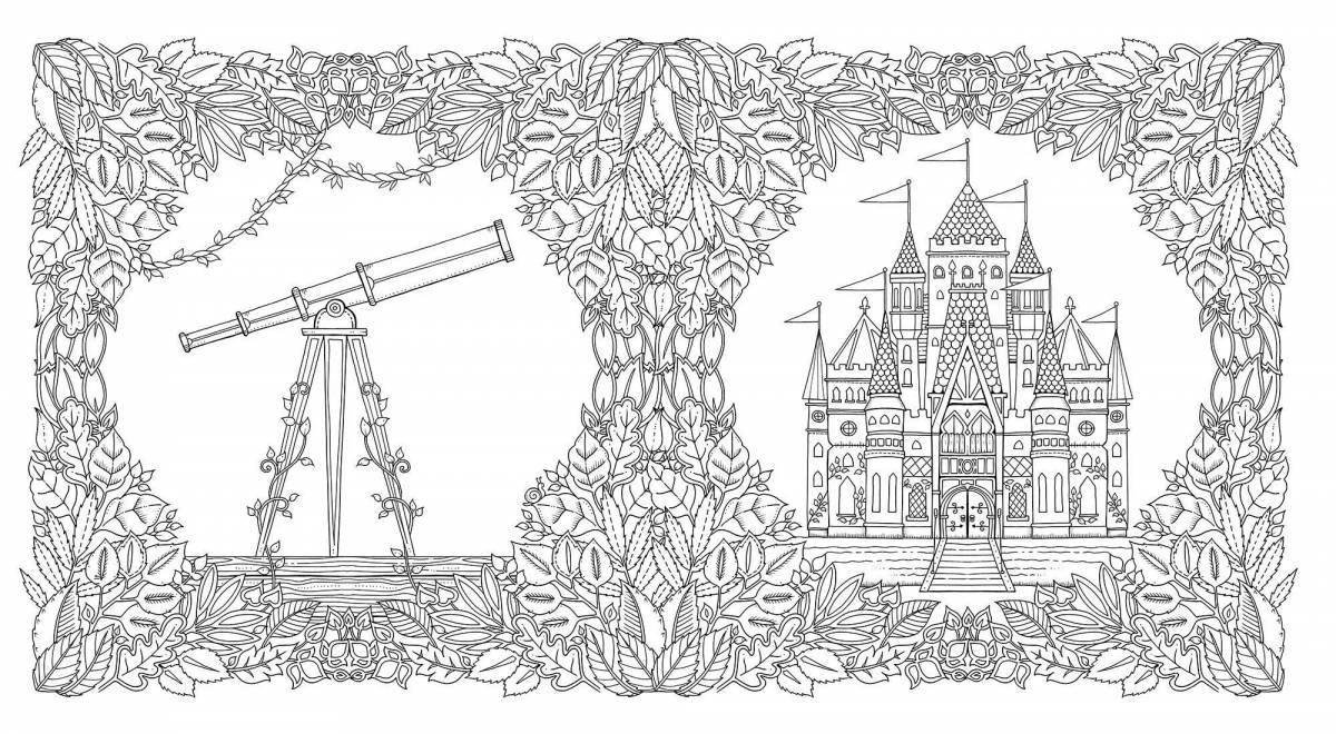 Glitter coloring magic garden antistress