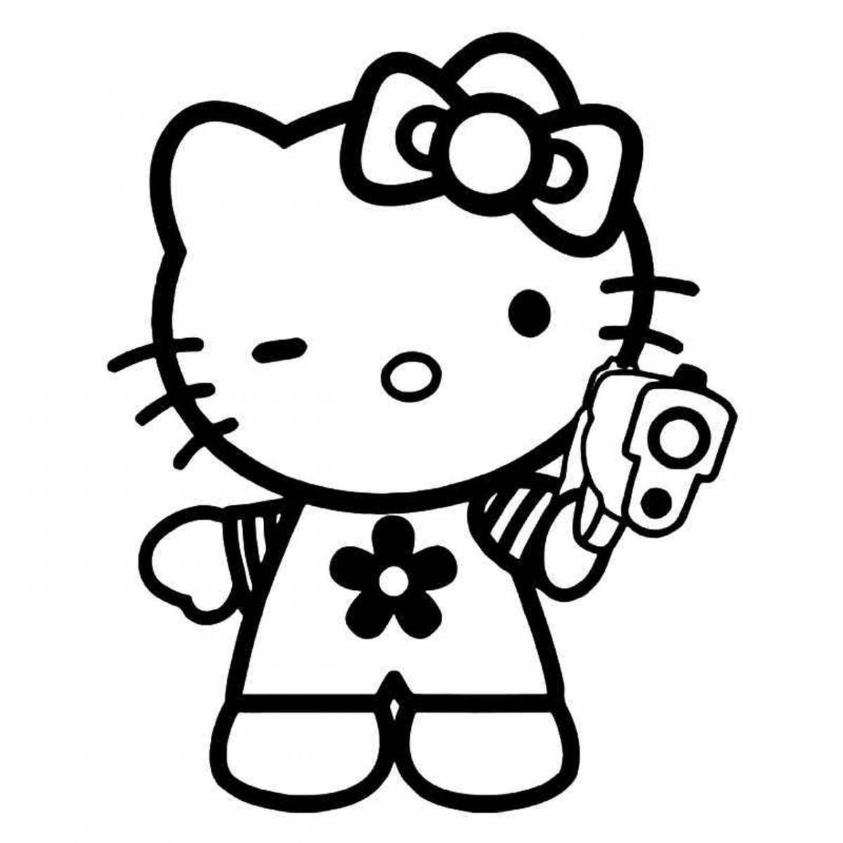 Cute coloring hello kitty money