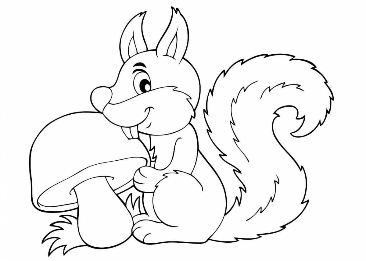 Bubble coloring squirrel with bump