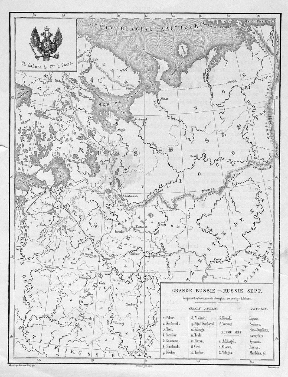 Fun coloring page of Russian empire map