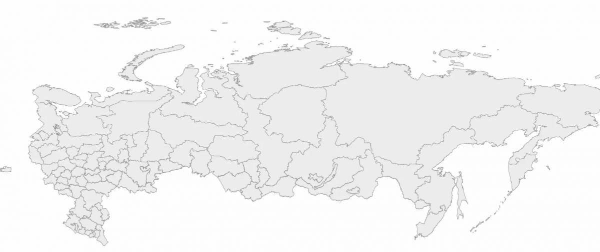 Impressive map of the Russian empire coloring page