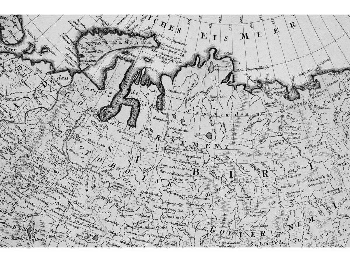 Coloring page beautiful map of the Russian empire