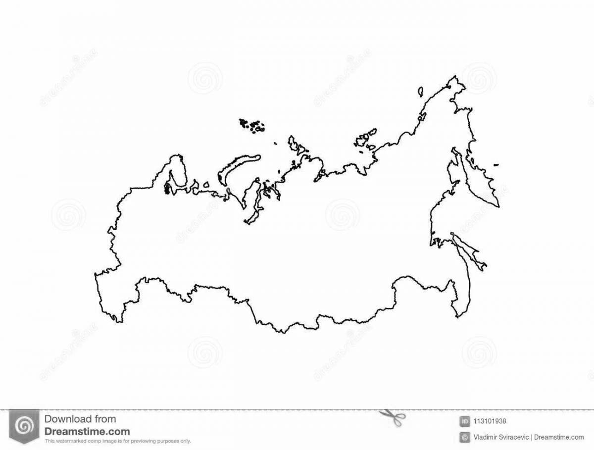 Coloring book Joyful map of the Russian Empire