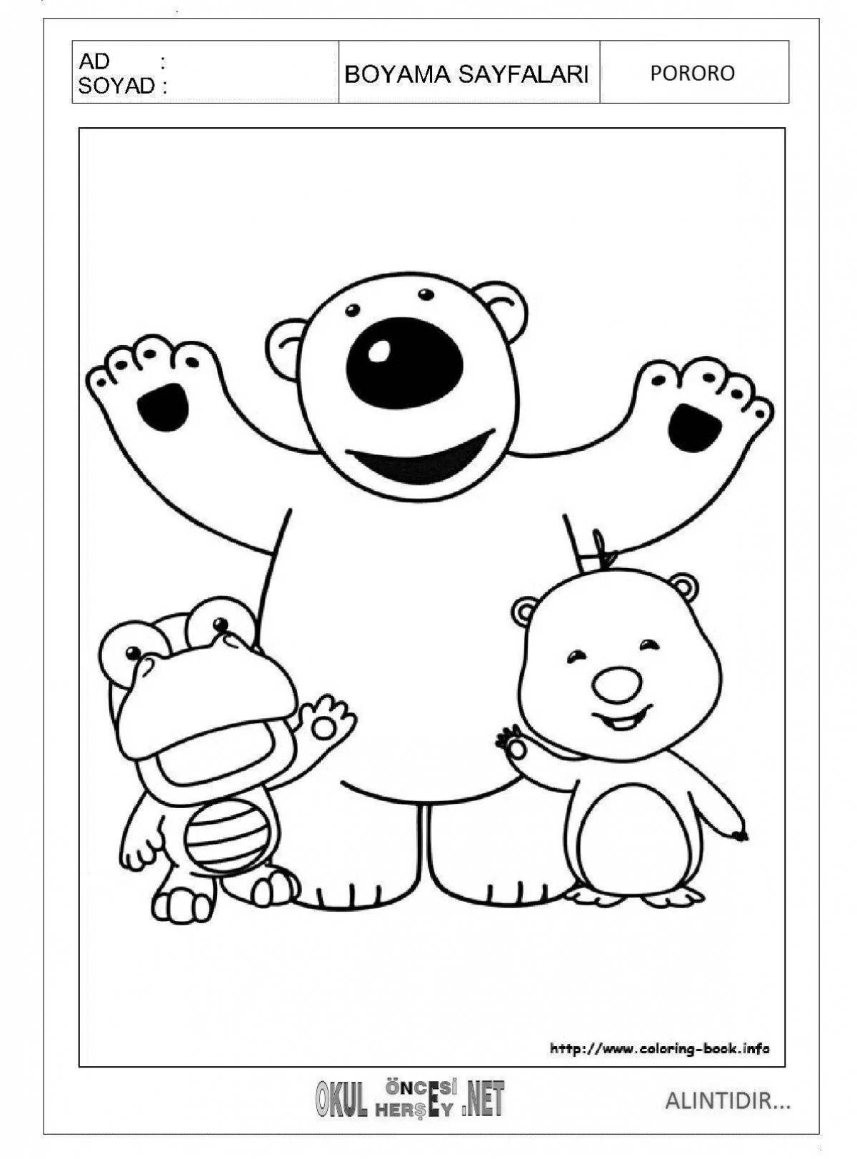 Duda and dada playful coloring page