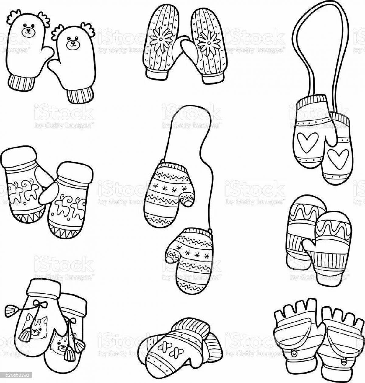 Coloring page delicious rubber mittens