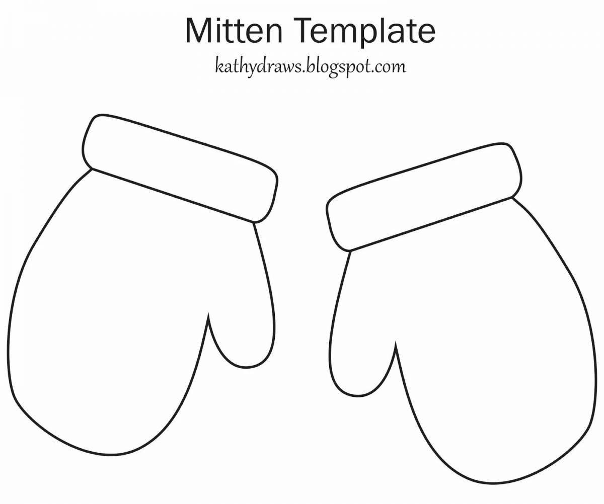 Coloring book humorous rubber mittens