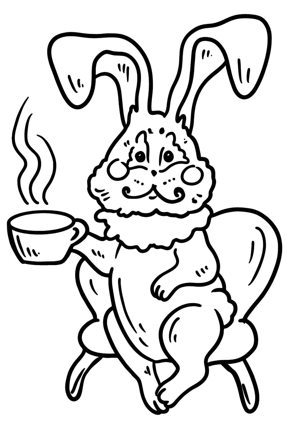 Confused Bunny Holiday Coloring Page