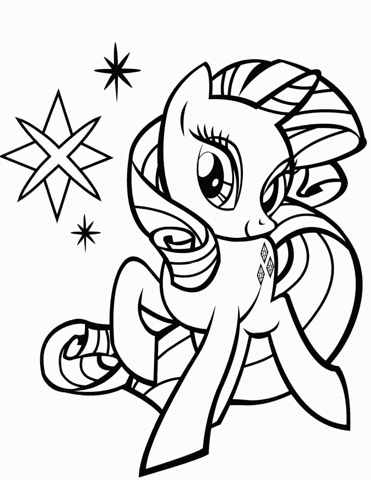 My little pony glowing coloring page